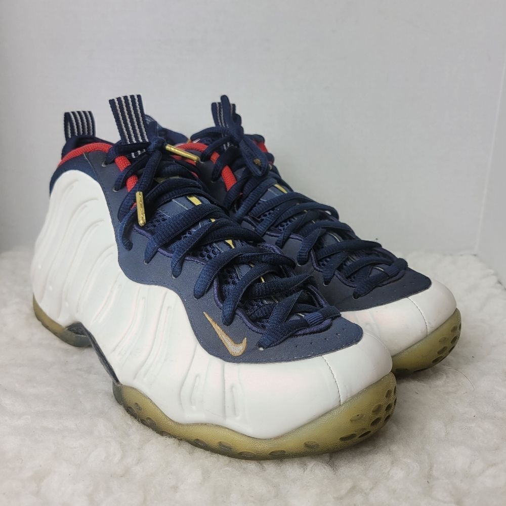 Nike Air Foamposite One Premium Olympic 2016 Mens Size 9 Sneaker Red White Blue 